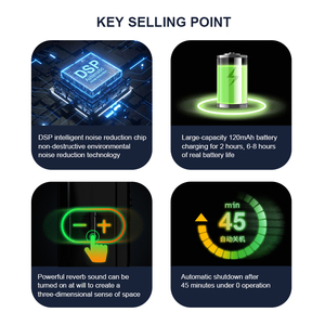 ไมโครโฟนชุดหูฟังไร้สาย2.4G ไมโครโฟนแบบแฮนด์ฟรีสำหรับการเรียนการสอนในโบสถ์ - Product Image 3