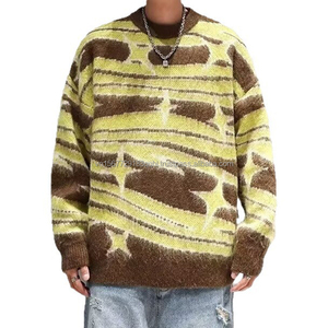 Pull Jacquard Étoilé Homme Femme Automne Hiver Style Décontracté Tendance Street Hip Hop Ample Tricoté - Product Image 4