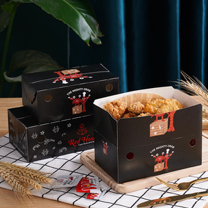 Caja de papel con estampado personalizado para llevar, pollo frito, hamburguesa, pescado y patatas fritas, patatas fritas, aperitivos callejeros, caja de embalaje de alimentos para <span class=keywords><strong>comida</strong></span> rápida - Product Image 4