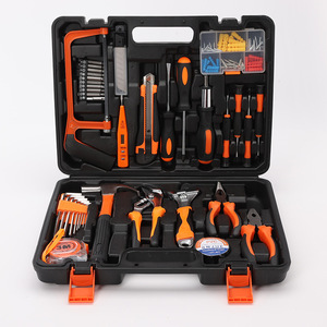 Petit ensemble d'outils ménagers de 100 pièces en acier au carbone, portable pour voiture, 501-100 - Product Image 1