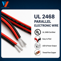 Kabel Tembaga Berlapis Email AWM UL2468 Multi Core Ribbon Cable 2 3 4 6 Pin 26AWG Kawat Tembaga Pipih Berlapis Timah untuk Kabel Harness Panel Kontrol