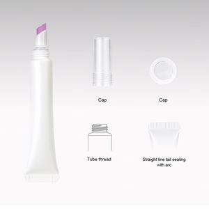 Tubo de Plástico Suave Blanco/Rosa al por Mayor, 16mm de Diámetro, 55/73mm de Longitud, Tubo Aplicador de Aceite Labial con Tapa Transparente, Empaque <span class=keywords><strong>Auber</strong></span> - Product Image 5