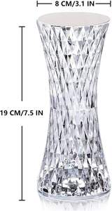 Lampe tactile LED RVB à 16 couleurs changeantes en cristal rose, USB, pour table de chevet romantique, chambre et salon - Vente en gros - Product Image 6