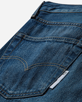 Yinope Celana Jeans Pria Berkualitas Tinggi Model Streetwear Warna Abu-abu Batik dengan Desain Batik di Samping, Bahan Katun Denim Potongan Lurus
