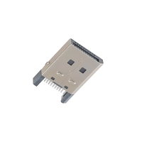 USB DisplayPort 20핀 수형 커넥터 (구리 접점 및 SPCC 쉘 1.6mm 스플린트 타입 DP)