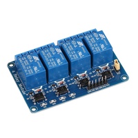 Module de relais 4 canaux DC 5V/12V avec optocoupleur Déclenchement bas niveau 10A/250VAC & 10A 30VDC Relais Carte d'extension