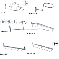 Présentoirs de raquettes de badminton pour supermarchés avec 5 stations de montage en J, présentoir mural à bras droit en métal portable