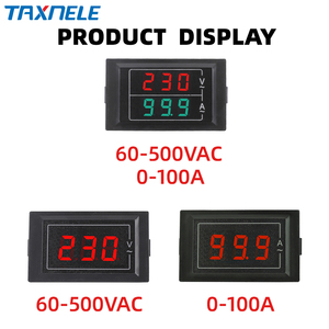 <span class=keywords><strong>DL85</strong></span> AC 60-500V 110V 220V 380V 100A Afficheur double tension et courant, détecteur, voltmètre LED, ampèremètre, compteur AC, testeur de tension et de courant - Product Image 2