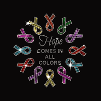 Transfert de strass personnalisé, motifs de lutte contre le cancer du sein pour t-shirts