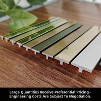 Lis Trim Baja Anti Karat Bentuk T Warna Rose Gold Titanium-Gold untuk Pintu Kayu dan Dinding Latar Gaya Cina Modern Baru