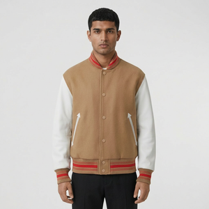 Blouson de baseball professionnel personnalisé avec logo, style streetwear, col montant, nouveau design, manches longues, imperméable - Product Image 1