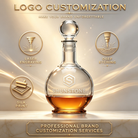 Ensemble cadeau de carafe à whisky personnalisée 850 ml, carafe à liqueur personnalisée en verre cristal dans un coffret cadeau, cadeau d'anniversaire, cadeau d'entreprise