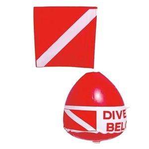 Vinilo inflable bandera con flotador de buceo buzo abajo inflable señal flotador flotar la bandera de buceo de la boya roja bola buceo bandera - Product Image 1