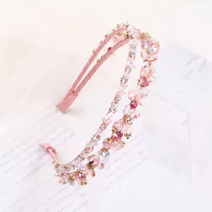 Diadema de cristal con forma de flores, adornos nupciales para el cabello de boda para venta al por mayor - Product Image 3