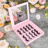 Emballage OEM pour cils en papier, 10 paires, Lashbook 25mm, Vison Vegan avec logo personnalisé
