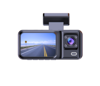 Caméra embarquée 3 canaux (avant, intérieur et arrière) avec vision nocturne HD, enregistrement en boucle, écran IPS et Wi-Fi – Offre Spéciale