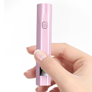 Lámpara y secador de uñas LED UV de mano personalizable. Acabado perlado, pantalla LCD, tiempo de ejecución recargable de 120 min. - Product Image 1