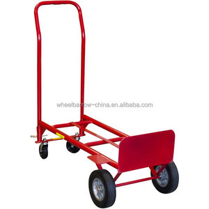 Camión manual Convertible de acero de alta resistencia, carro de 2 ruedas de doble uso y 4 ruedas con ruedas neumáticas de 10 pulgadas - Product Image 3