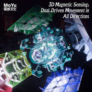 <span class=keywords><strong>MoYu</strong></span> <span class=keywords><strong>Weilong</strong></span> WRM V9 UV recubierto Maglev bola núcleo sistema de posicionamiento profesional ajustable velocidad magnética cubo mágico para jugadores - Product Image 5