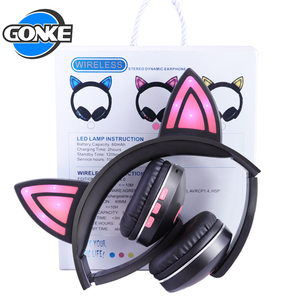 Nuevo lindo LED brillante fones de ouvido de oreja de gato en la oreja auriculares azulejos - Product Image 2