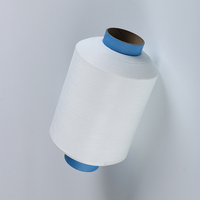 Fil de polyester 100% DTY 150/36 entièrement mat blanc, fil torsadé, écologique, haute ténacité, tricot, tissage, brut, 150d 36F