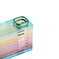 Étui de téléphone anti-chute pour iPhone 15 avec cadre d'objectif électro-plaqué en TPU transparent de 1,5 mm