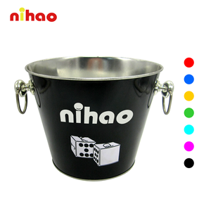 ถังน้ำแข็งโลหะชุบสังกะสีเกรดอาหาร NIHAO ขนาดใหญ่ 5 ลิตร สำหรับแชมเปญและเบียร์ พกพาสะดวกสำหรับตั้งแคมป์ปิกนิกกลางแจ้ง - Product Image 1