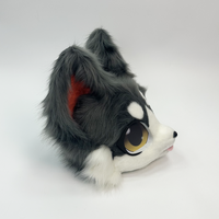 Adorable fait à la main chat et renard Fursuit tête masque enfants scène Performance porter pour Halloween et Cosplay Cosplay accessoires