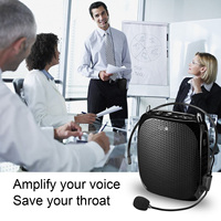 Amplificateur vocal miniature ZOWEETEK pour enseignants avec microphones filaires, amplificateur portable rechargeable de 1800 mAh pour l'enseignement