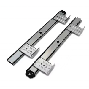 Riel deslizante para teclado con rodamiento de bolas HVPAL (350mm), capacidad de carga de 23kg, acero laminado en frío con posición de bloqueo y soporte de montaje - Product Image 2
