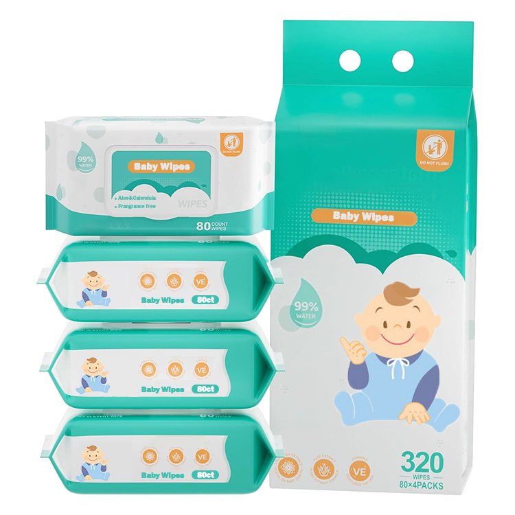 Biokleen OEM 320pcs Combination Pack Newborn Wet Wipes Baby Hand and Face Wipes Hypoallergenic Baby Wipes