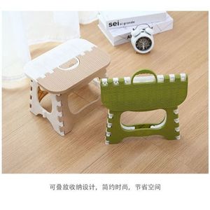 <b>Plastic</b> Folding <b>Stool</b> Square Portable Mini Chair For Indoor Outdoor Use With Handle - Product Image 2