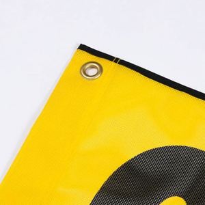 Printed Anti-Wrinkle Mesh Fabric PVC Truck Road <b>Builders</b> Oversize Load Banner with Heavy Duty Hooks - Product Image 3