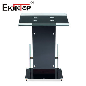 Ekintop Nhà Máy Giá plexiglass Bục Giảng đen với thép đứng Bục Giảng cho nhà thờ trường học - Product Image 4