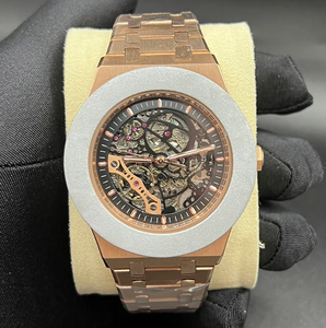 Reloj automático de lujo con caja de acero inoxidable dorado para hombre, cronógrafo de 41mm, logotipo personalizado, reloj mecánico resistente al agua - Product Image 5