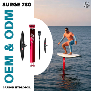 ชุดเซิร์ฟไฮโดรฟอยล์คาร์บอนฟอยล์ SURGE 780 พร้อมเสาอลูมิเนียมสีแดง ตอบสนองไวต่อการควบคุม  ประสิทธิภาพการเลี้ยวเร็ว สำหรับการเล่นเวฟฟอยล์ - Product Image 1
