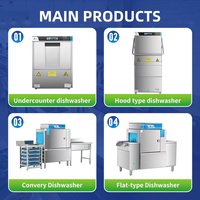 Lavavajillas Comercial Bajo Mostrador, Lavavajillas Automático de Acero Inoxidable para Bares, Cafeterías y Restaurantes
