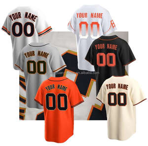 Jersey Baseball Amerika Bordir Jahitan Berkualitas Terbaik dengan Logo Nama dan Nomor Kustom Gaya City Connect - Product Image 1