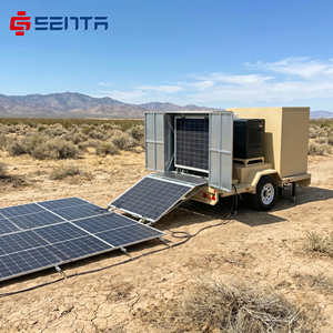 Générateur hybride diesel solaire mobile sur remorque pour chantier de construction, <span class=keywords><strong>solution</strong></span> d'énergie durable hors réseau pour l'alimentation de secours commerciale - Product Image 1