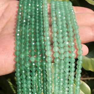 All'ingrosso sfaccettato perline di pietra aventurina verde forma rotonda 2/3/4mm per la creazione di gioielli fai da te - Product Image 4