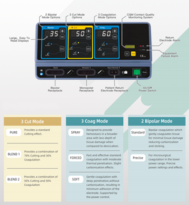 Gerador Eletrocirúrgico Multifuncional, Unidade Eletrocirúrgica Monopolar e Bipolar, Faca Elétrica de Alta Frequência para Veterinária - Product Image 3