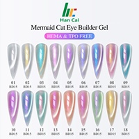 HEMA FREE Gel de construction pour ongles effet œil de chat sirène, 18 couleurs, gel d'extension, vente en gros, gel dur de haute qualité, gel de construction pour ongles, logo personnalisé