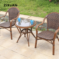Chaises de café pour balcon extérieur, chaises en rotin, chaises de jardin, tables et chaises d'extérieur