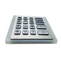 Hintergrund beleuchtete 4X4 Matrix 16-Tasten-IP65-wasserdichte Metall tastatur mit USB PS2-PIN-Anschluss für Option