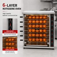 Four à rôtir au gaz infrarouge pour poulet, idéal pour les restaurants, hôtels, supermarchés, charcuteries et équipements de cuisine commerciale