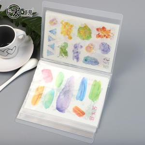 <span class=keywords><strong>Pochette</strong></span> de rangement pour <span class=keywords><strong>album</strong></span> de planificateur Mini A6 transparent de 40 pages pour étudiant essentiel | Classeur d'autocollants catégorisés - Product Image 1