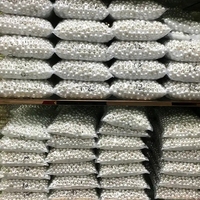 Perles en plastique ABS blanches crème à trou traversant et demi-trou, en vrac, vente en gros