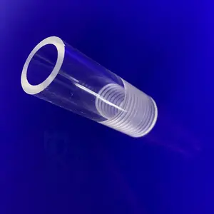 Tube en verre de silice fondue, personnalisé, haute résistance à haute température, verre à Quartz poli, offre spéciale