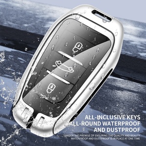 Coque de clé de voiture en alliage de zinc et cuir avec logo de style automobile pour <span class=keywords><strong>DS</strong></span> 4S 5 3 <span class=keywords><strong>7</strong></span> <span class=keywords><strong>Crossback</strong></span> DS3 DS5 DS7, compatible avec les voitures à entrée sans clé - Product Image 5