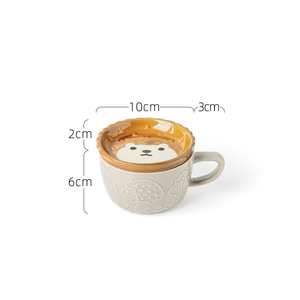 Madou 325Ml <span class=keywords><strong>tasse</strong></span> en céramique avec couvercle, Style japonais, chat <span class=keywords><strong>de</strong></span> dessin animé, <span class=keywords><strong>tasse</strong></span> à <span class=keywords><strong>café</strong></span>, <span class=keywords><strong>tasse</strong></span> à thé au lait pour le petit déjeuner - Product Image 5